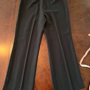 Gray flat front slacks from Talbots. Side zipper, relaxed fit-inseam is 27 1/2